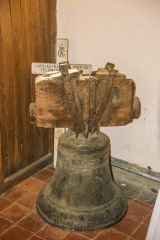 An old church bell on display