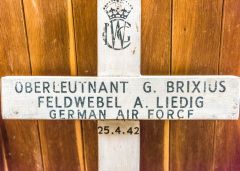 Grave marker for 2 German airmen killed in 1942