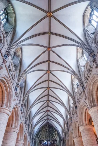 The nave vaulting