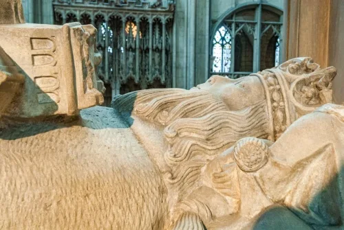 Medieval bishop effigy