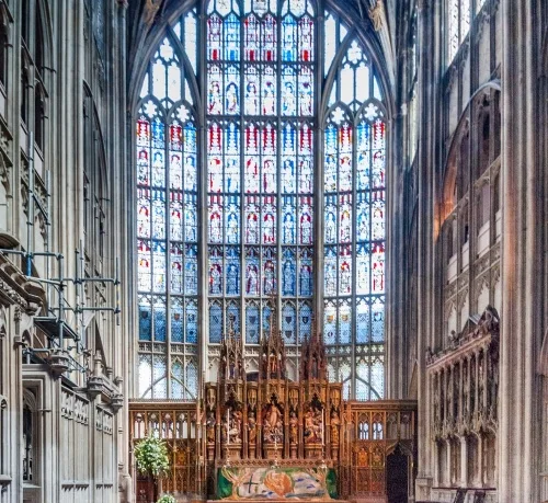 The altar and great east window
