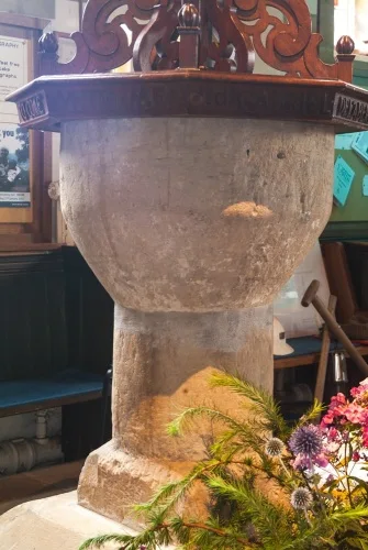 The 12th-century font