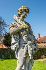 Neoclassical statues abound in the gardens