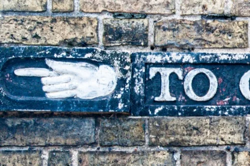 Road sign, Post Street