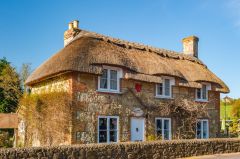 A thatched cottage on High Street