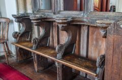 Late medieval stalls in the chancel