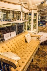 Inside a luxurious modern Romany trailer