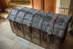The ancient iron-bound parish chest