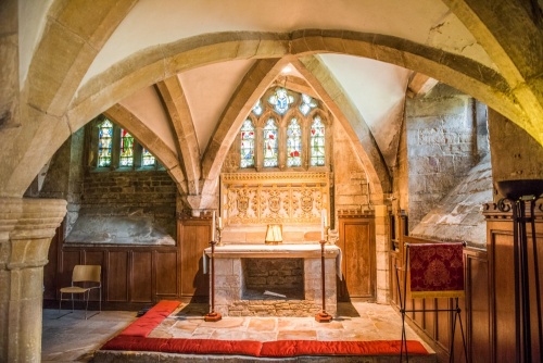 The 1350 crypt chapel (St Wulfram's Shrine)