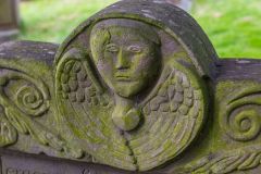 Carving detail of the Cook family gravestone