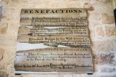 The very worn Benefactors Board