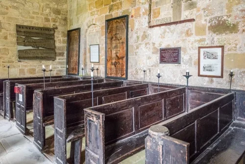 Georgian pews in the nave