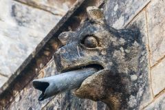 Medieval gargoyle, church exterior