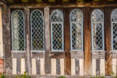The timber-framed hall exterior