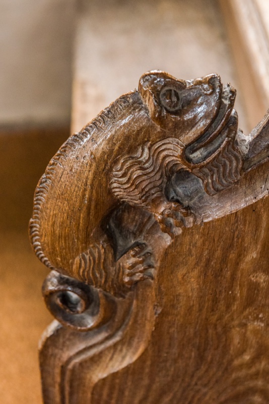 15th century carving of a grotesque beast