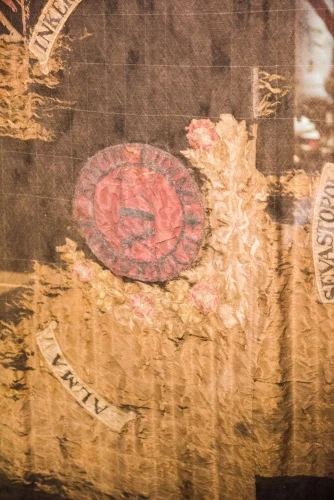 The regimental colours carried at the Battle of Alma in the Crimean War