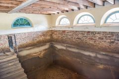 The plunge pool in the bathhouse