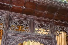 Gresford, All Saints Church, The richly carved medieval screen
