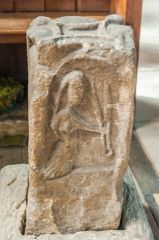 Gresford, All Saints Church, Romano-British altar, figure of Atropos