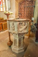 Gresford, All Saints Church, The octagonal medieval font