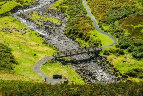 The footbridge across Tail Burn