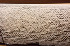 Carved slab from a 9th-century bishop's tomb