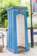 Guard box outside the museum entrance