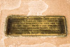 Susanna Pickering memorial brass, 1641