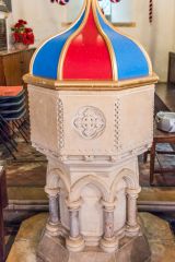 Gunby, St Peter's Church, The Victorian font