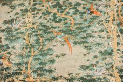 Beautifully painted Oriental wallpaper