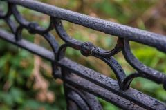 An ornate 19th century iron fence