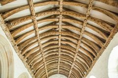 The medieval wagon roof of the south aisle