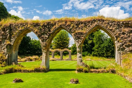 Ruined abbey arches
