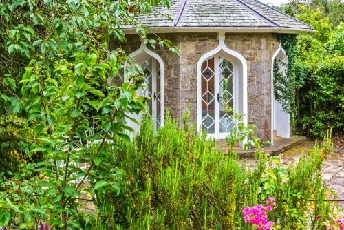 The Grade II listed garden gazebo