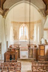 Looking down from the west gallery