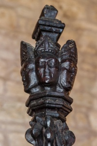 Carved top of the font cover