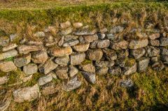 A roundhouse drystone wall