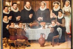 'A Family Saying Grace before a Meal', by Antonius Claiessins, 1585