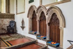 Haltwhistle, Holy Cross Church, The 13th century sedilia