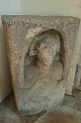 14th century coffin lid and effigy