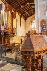 The Victorian lectern and organ