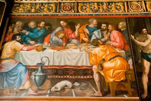 Painted panel in the Wolsey Closet