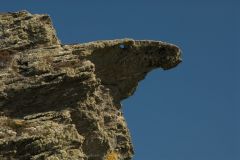 A closeup of the rock