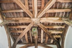 Timber ceiling of the 15th century porch