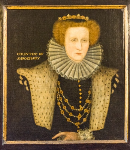 A portrait of Elizabeth, Countess of Shrewsbury, in the hall