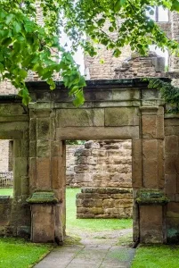 A once-grand house entrance