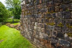 The restored north face of Hadrian's Wall