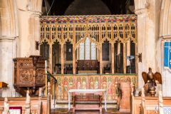 The restored 14th century screen
