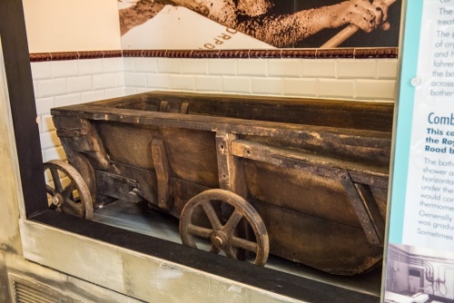A teak Peat Bath