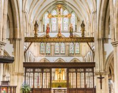The rood screen and chancel